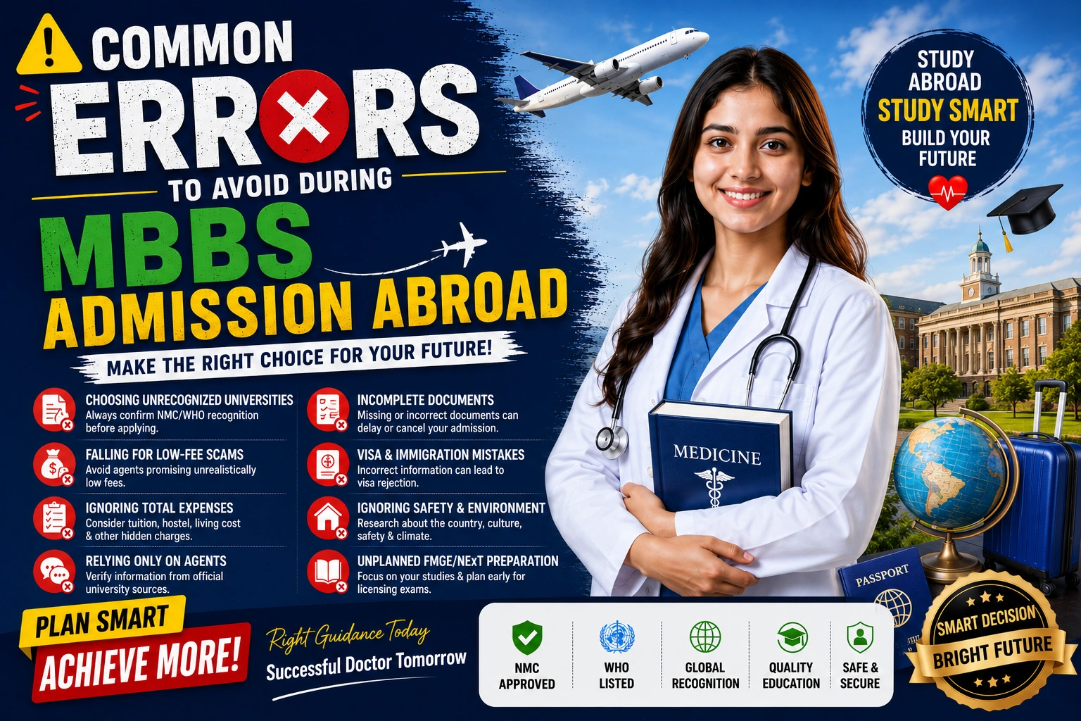Common Errors to Avoid During MBBS Admission Abroad